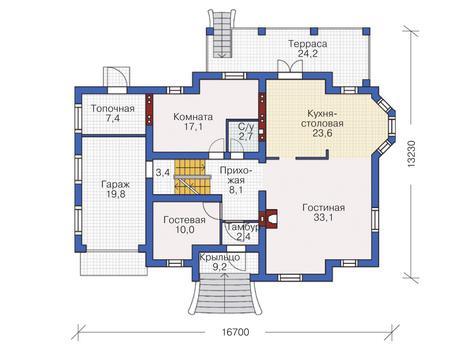 Планировка проекта дома №54-82 54-82_1.jpg