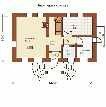 Планировка проекта дома №f-118-1k f-118-1k-p1.gif