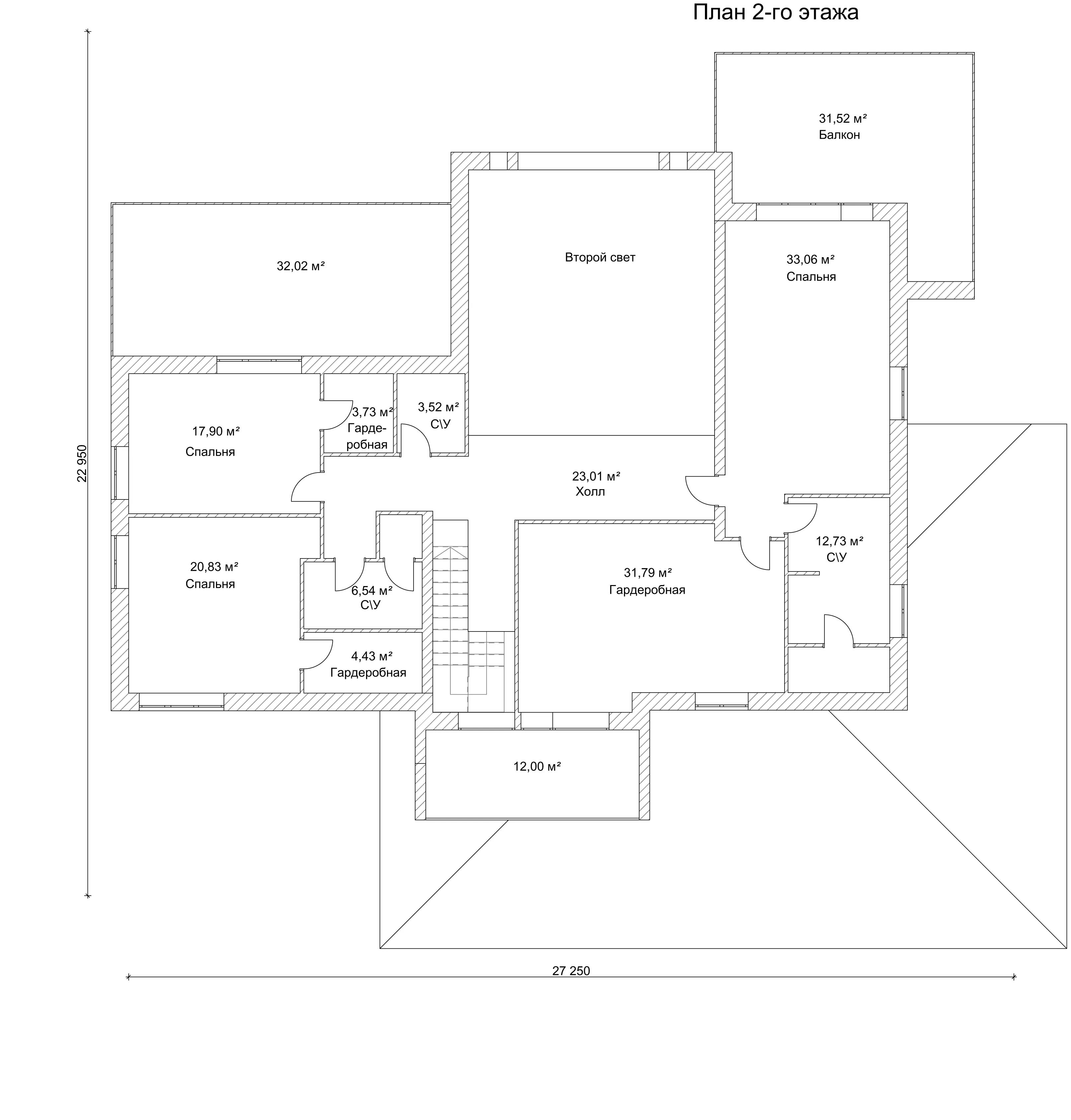 Планировка проекта дома №h-078 H-078_p2.webp
