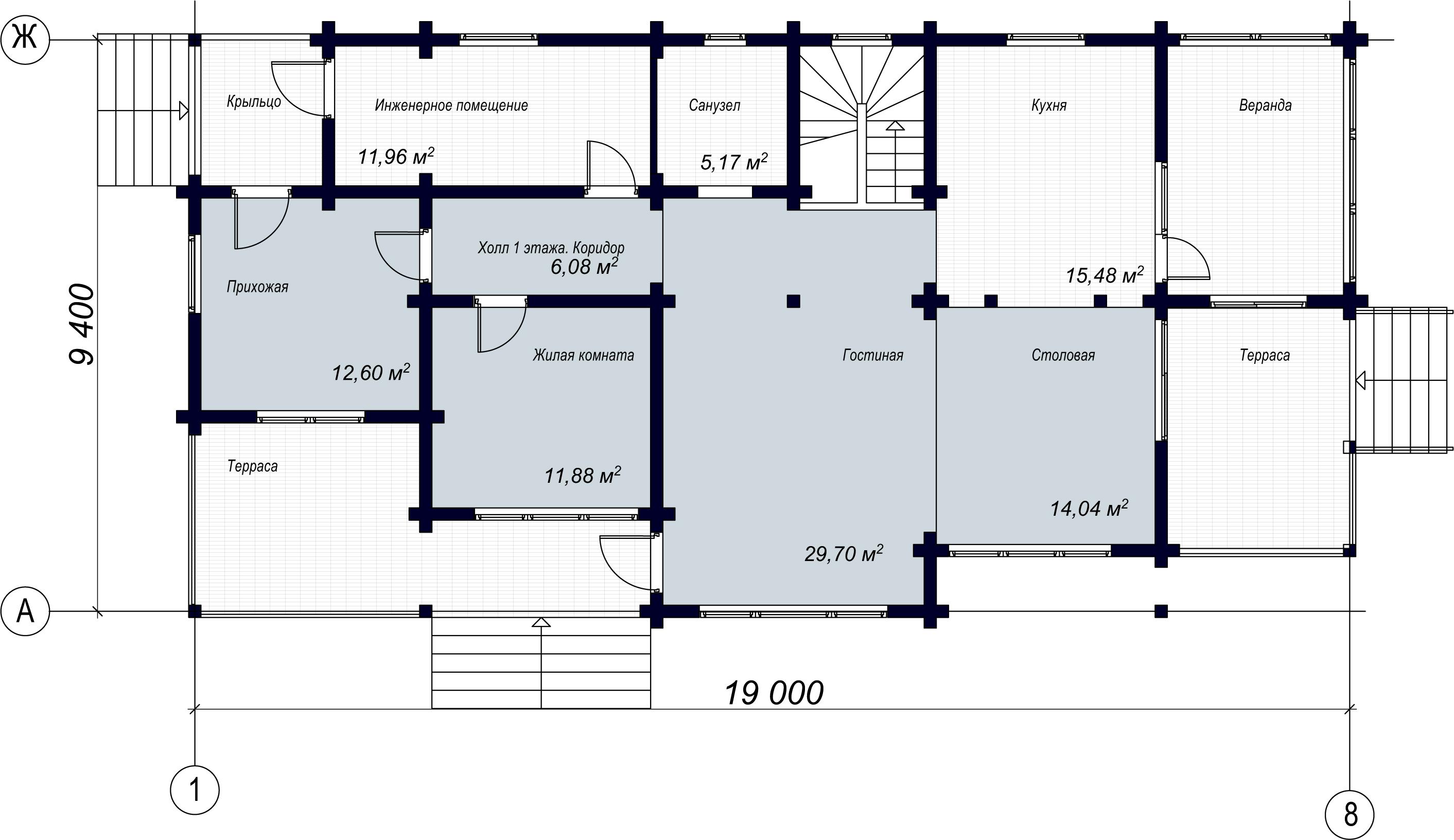 Планировка проекта дома №h-1041 H-1041_p1.webp