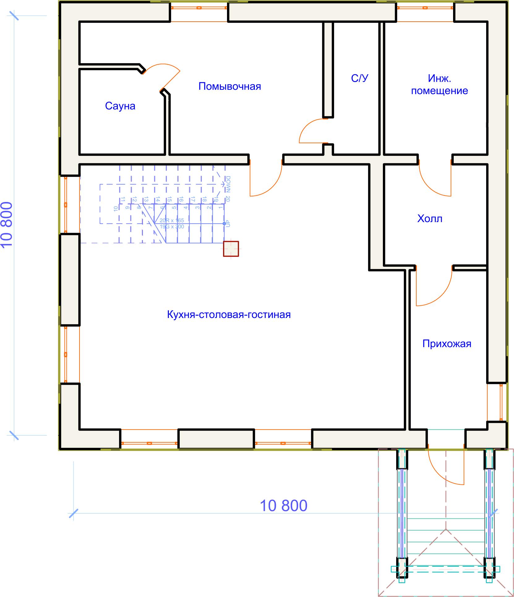 Планировка проекта дома №h-1053 H-1053_p1.webp
