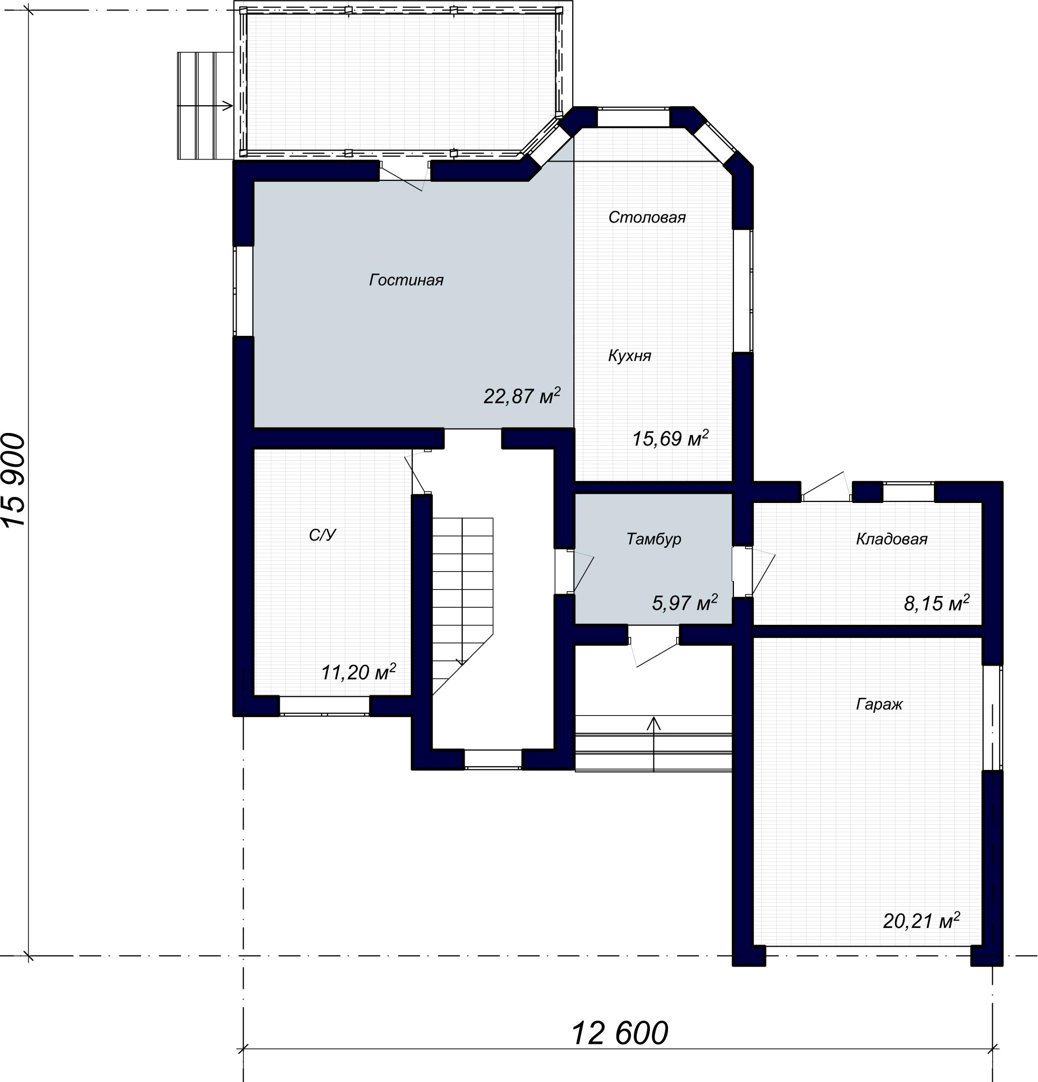 Планировка проекта дома №h-1106 H-1106_p1.webp