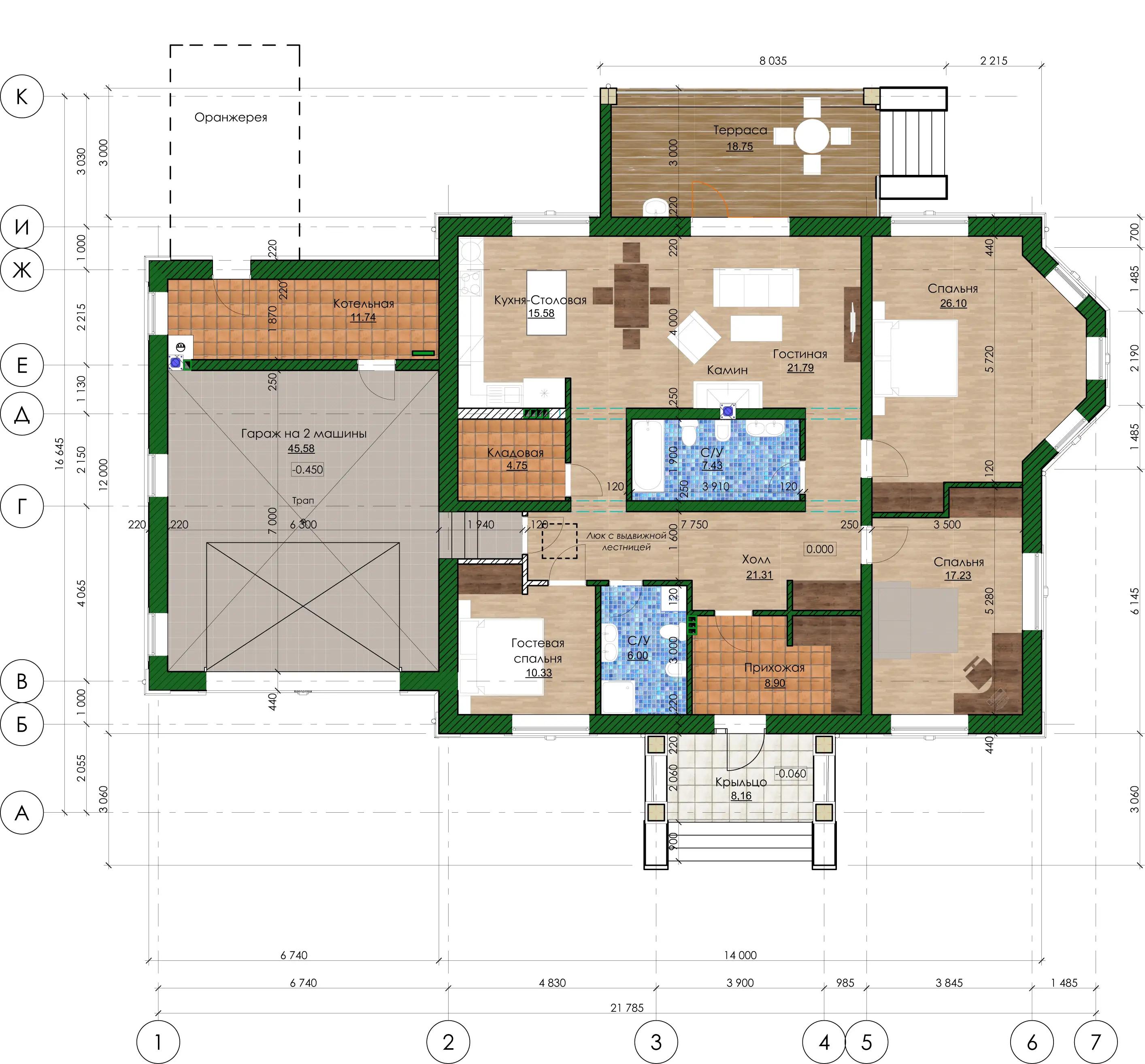 Планировка проекта дома №h-1254 H-1254_p1.webp