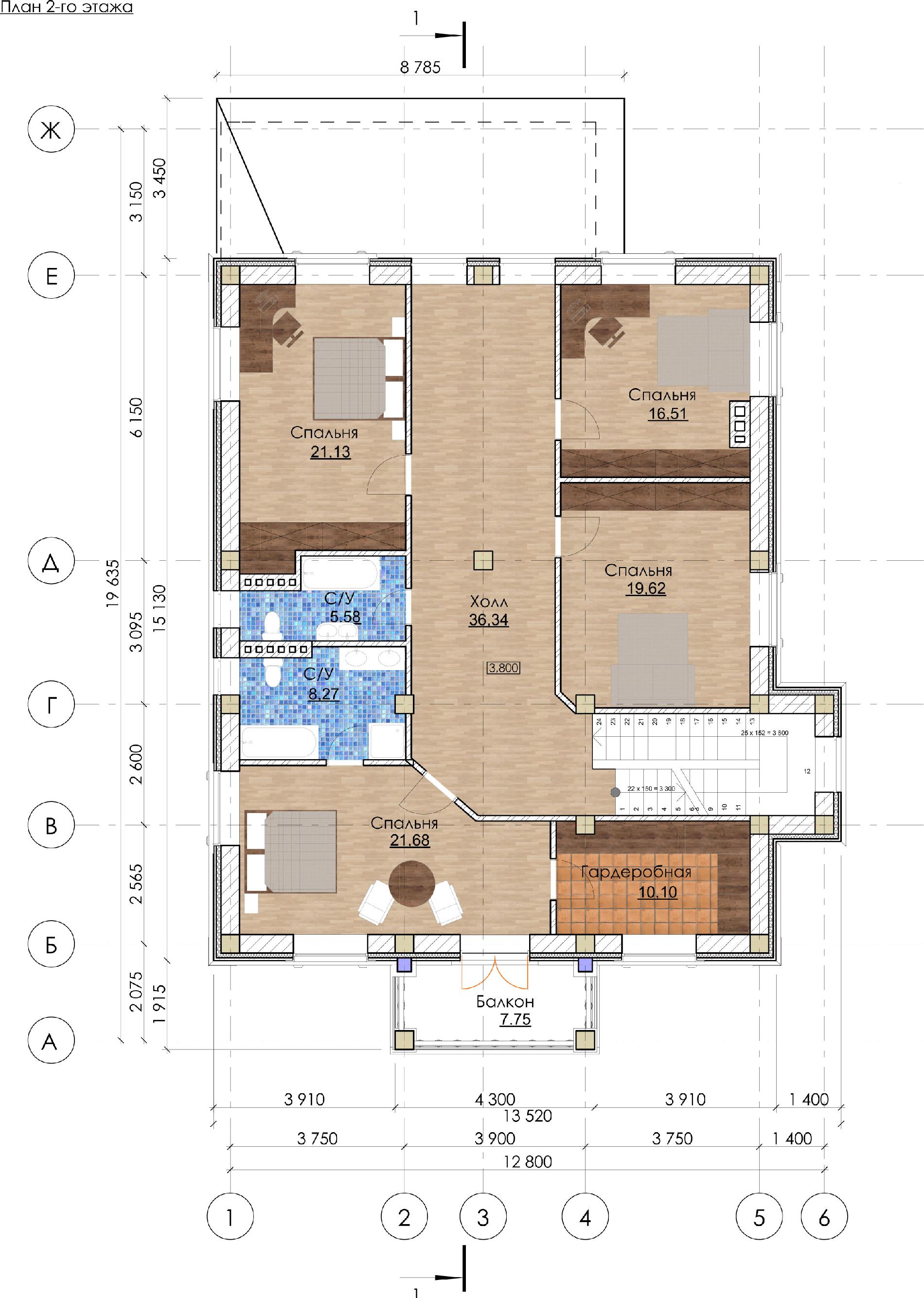 Планировка проекта дома №h-1260 H-1260_p2.jpg