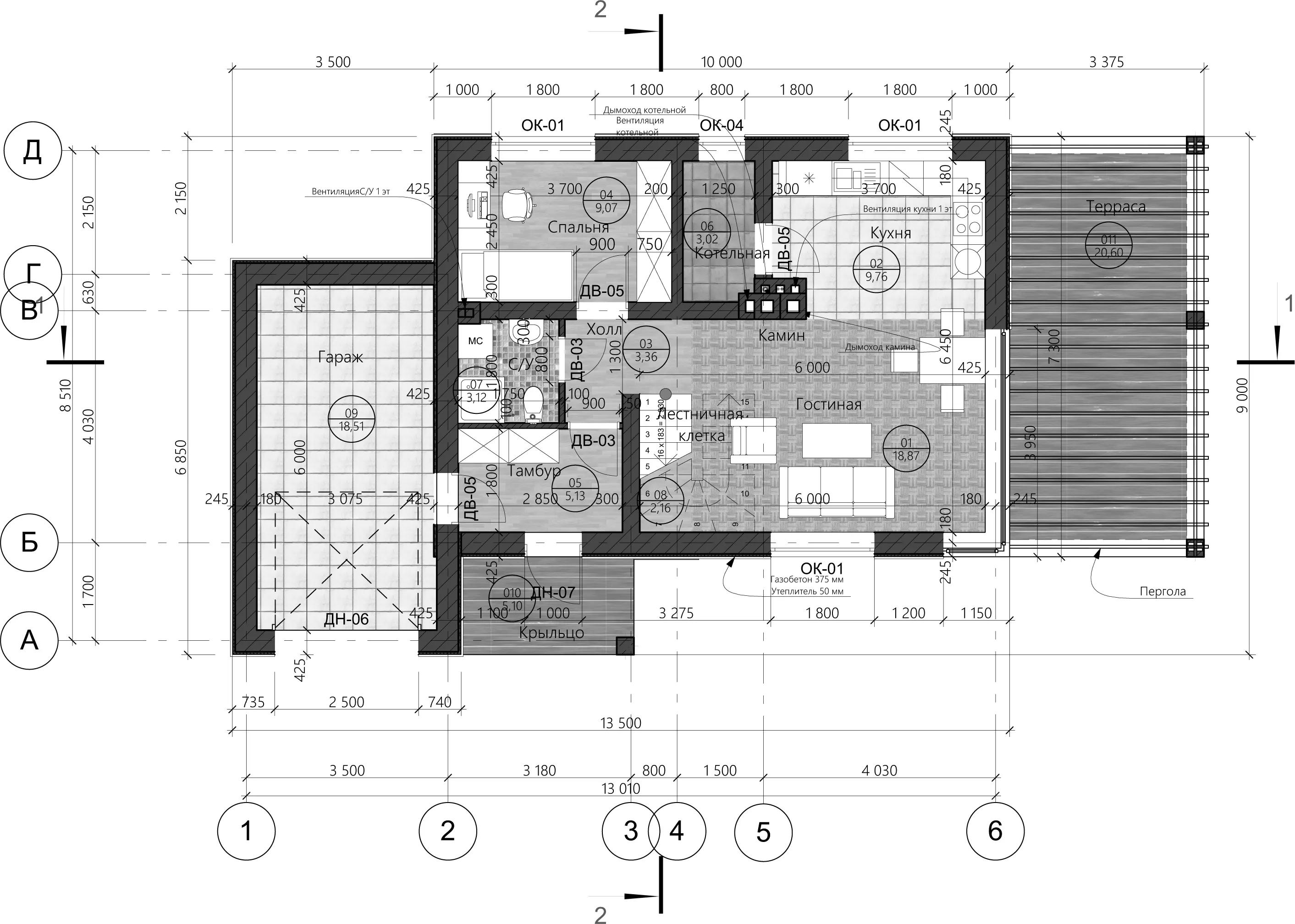 Планировка проекта дома №h-1409 H-1409_p1.webp