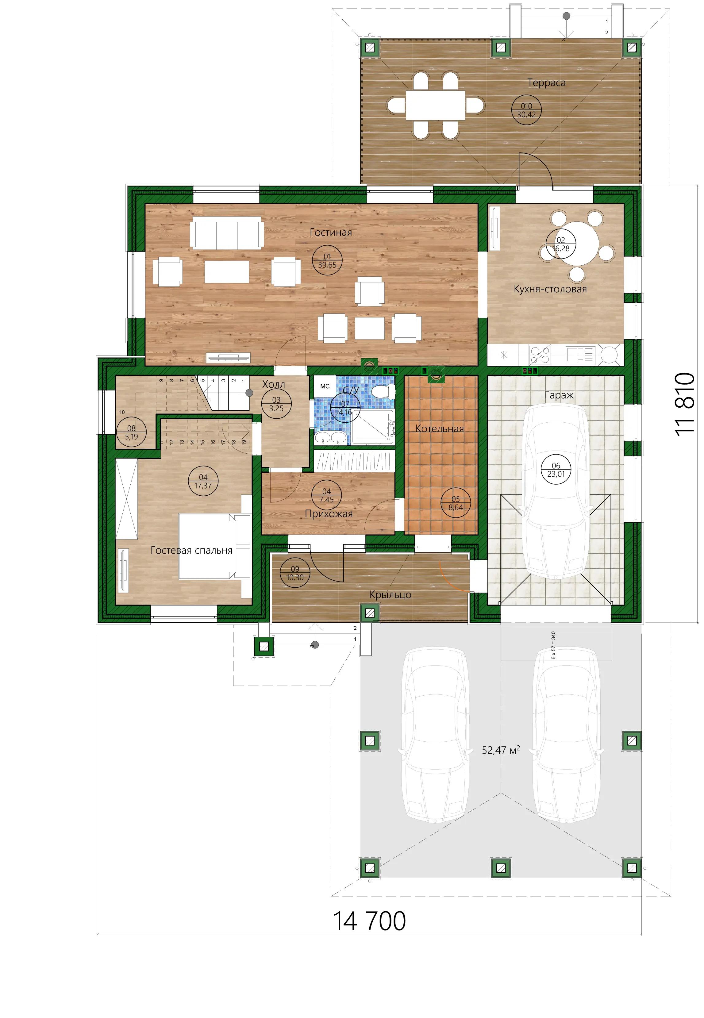 Планировка проекта дома №h-1503 H-1503_p1.webp