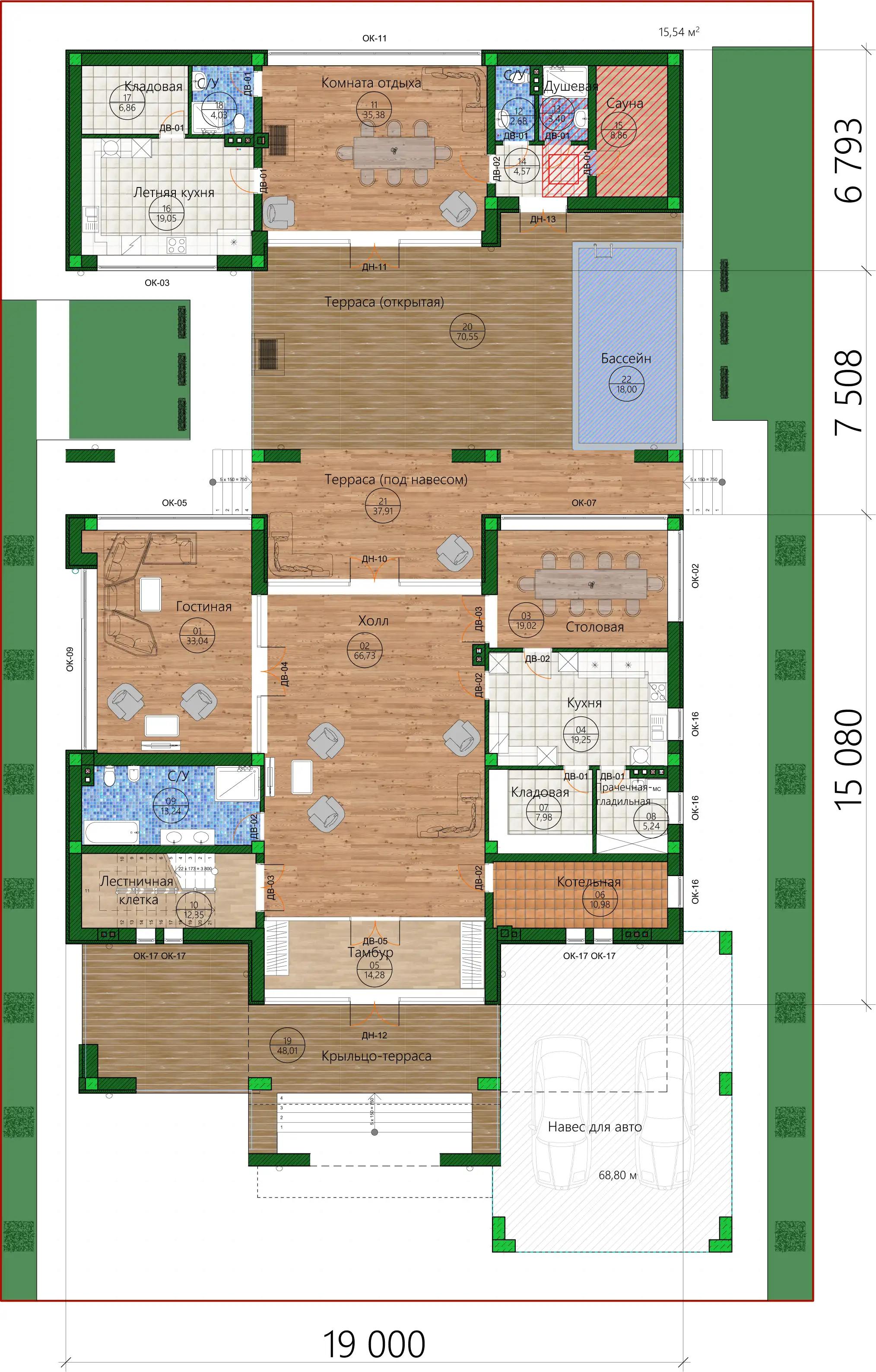 Планировка проекта дома №h-1506 H-1506_p1.webp