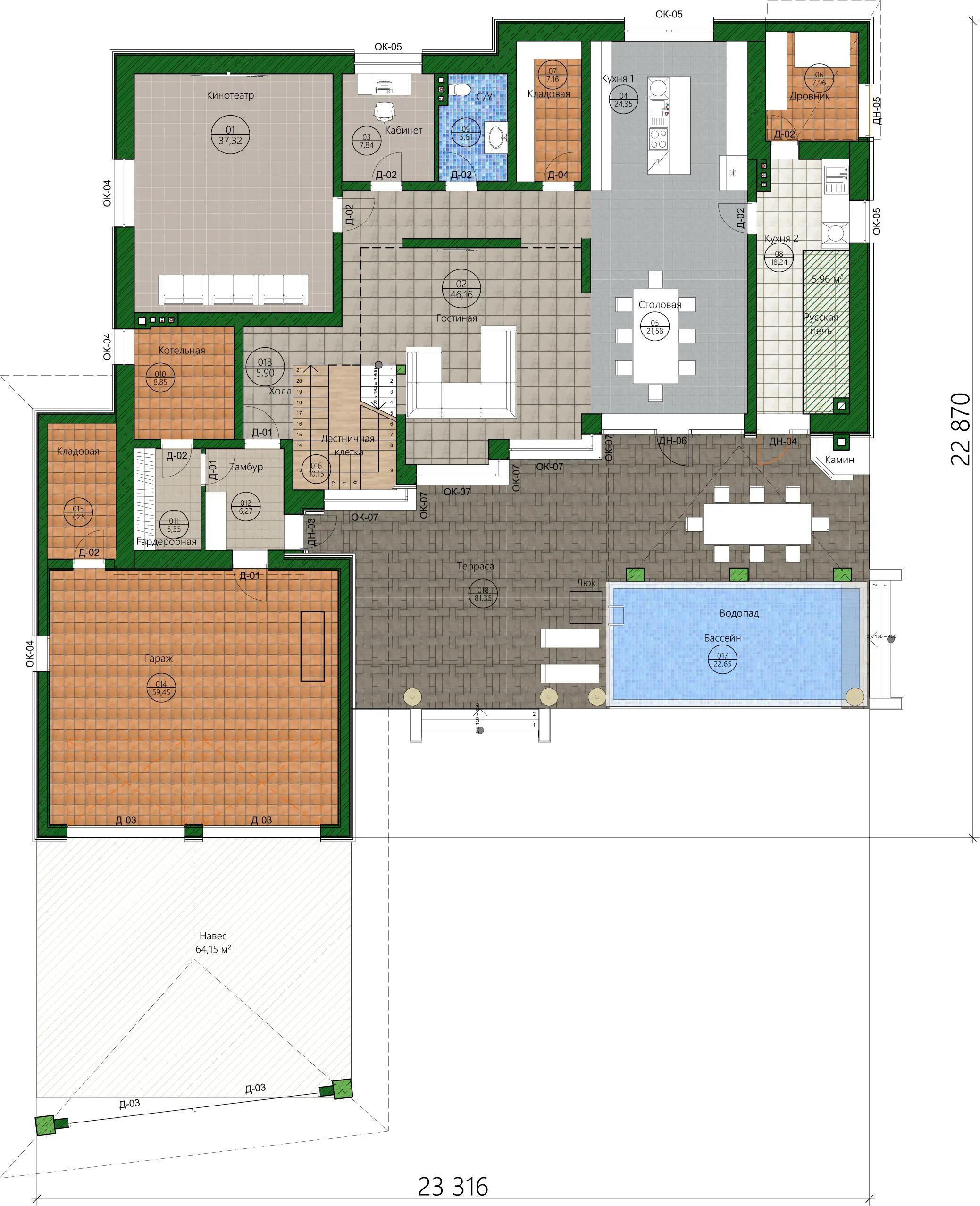 Планировка проекта дома №h-1508 H-1508_p1.webp
