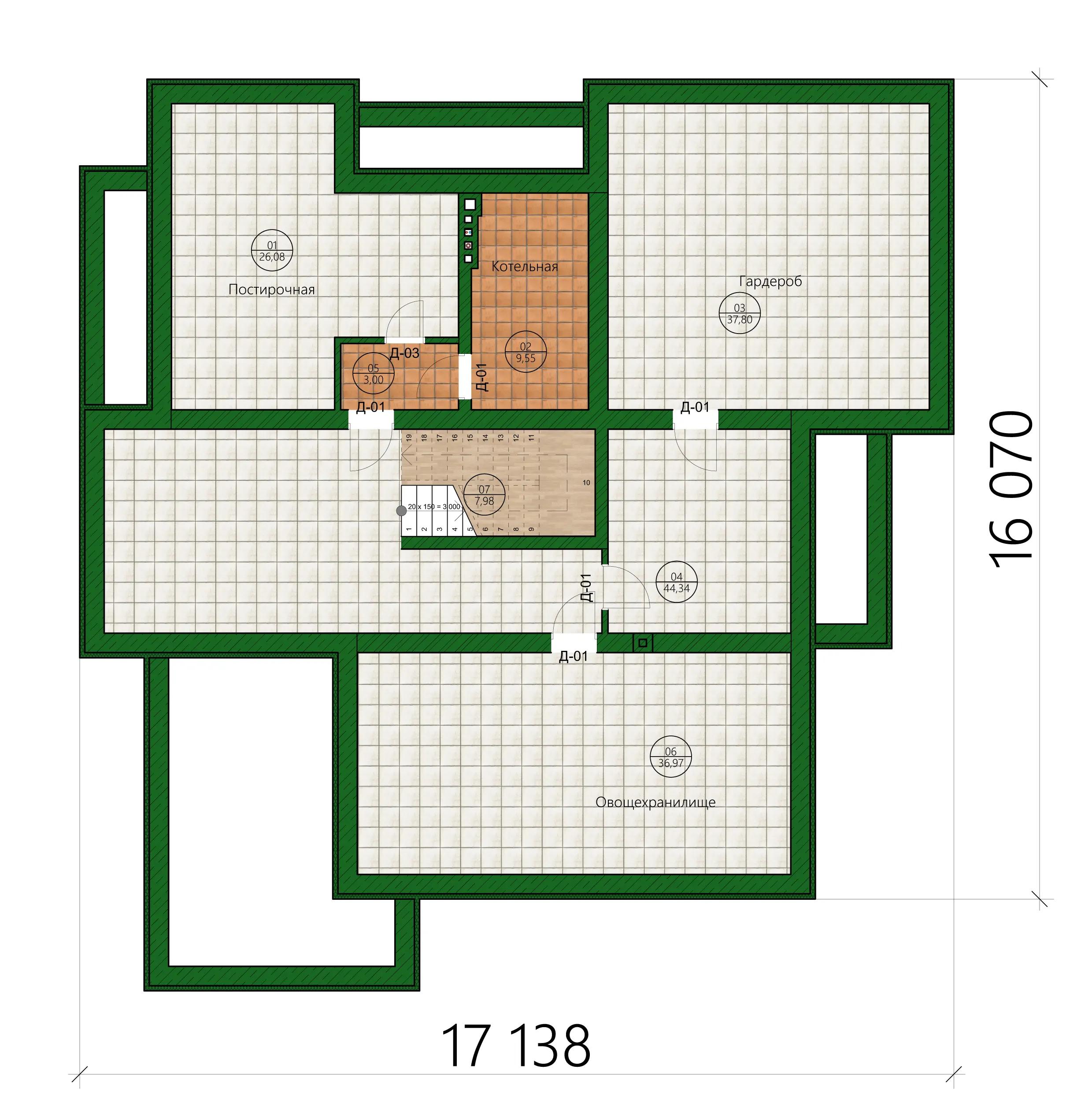 Планировка проекта дома №h-1516 H-1516_p3.webp
