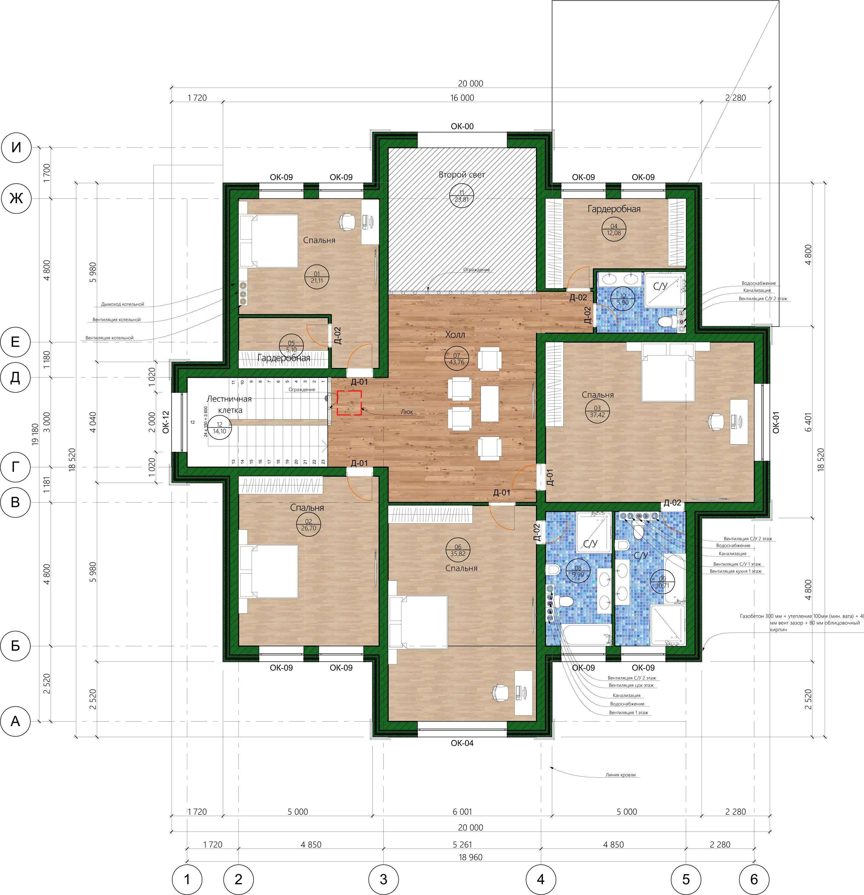 Планировка проекта дома №h-1518 H-1518_p2.webp