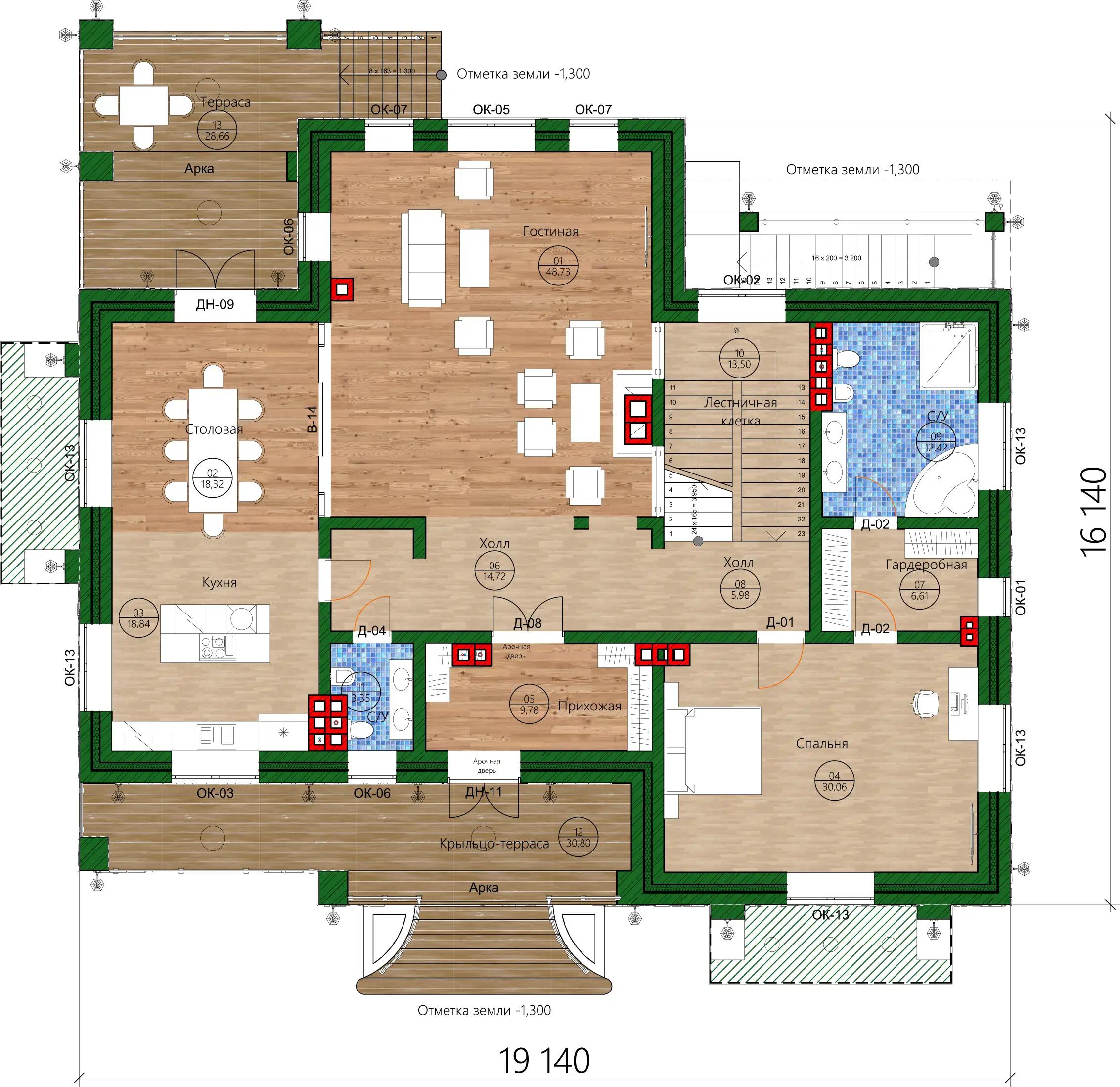 Планировка проекта дома №h-1523 H-1523_p1.webp