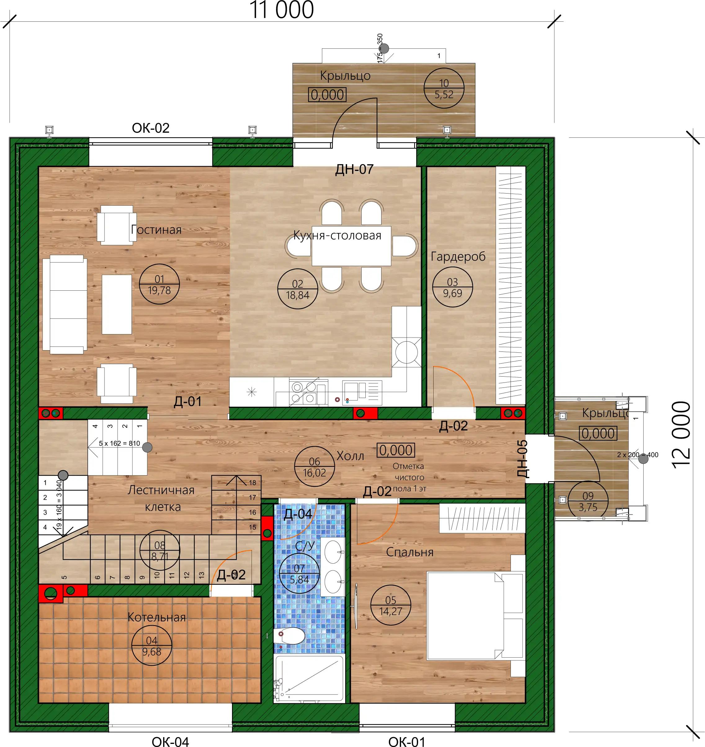 Планировка проекта дома №h-1525 H-1525_p1.webp