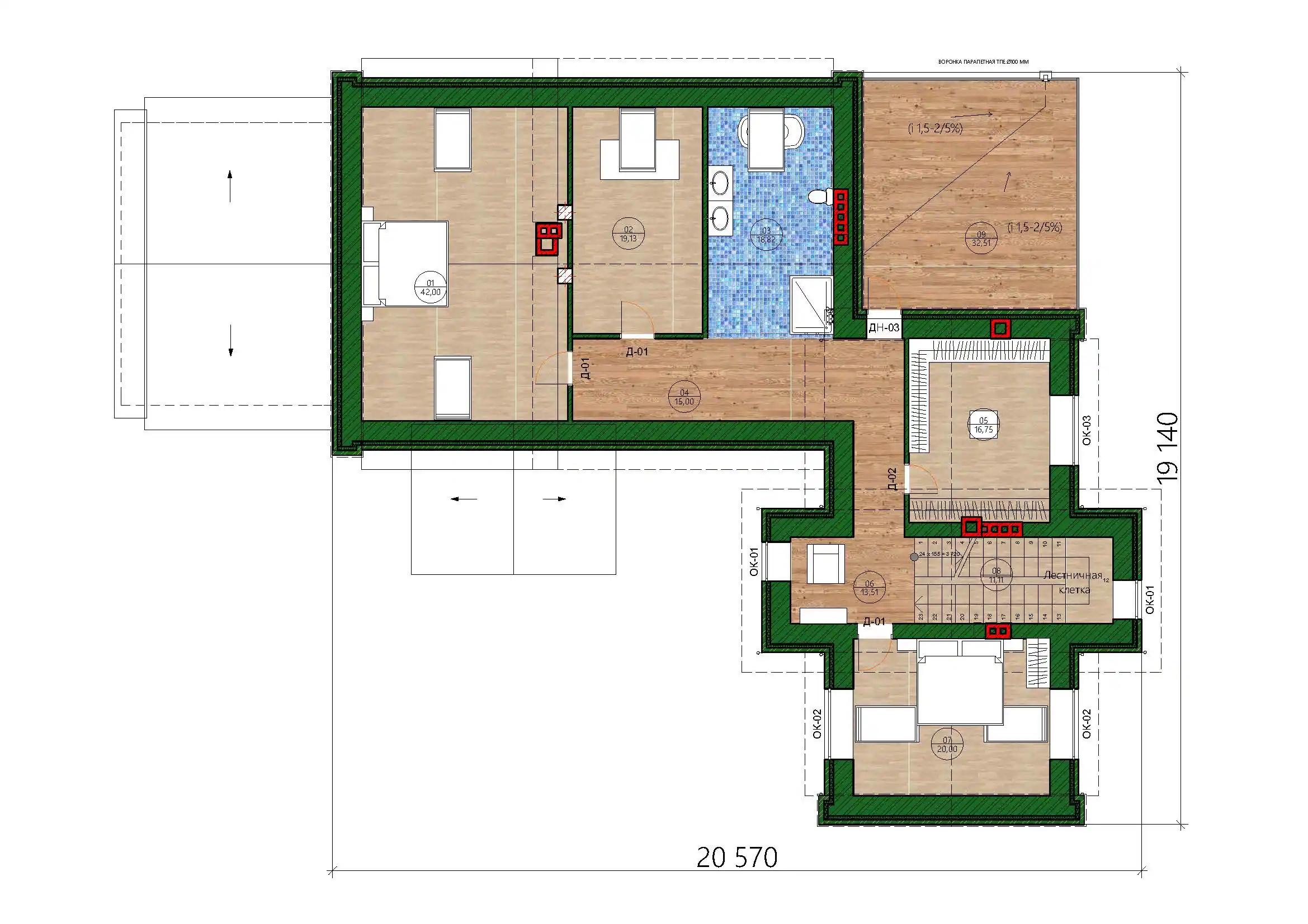 Планировка проекта дома №h-1616 H-1616_p2-1result.webp