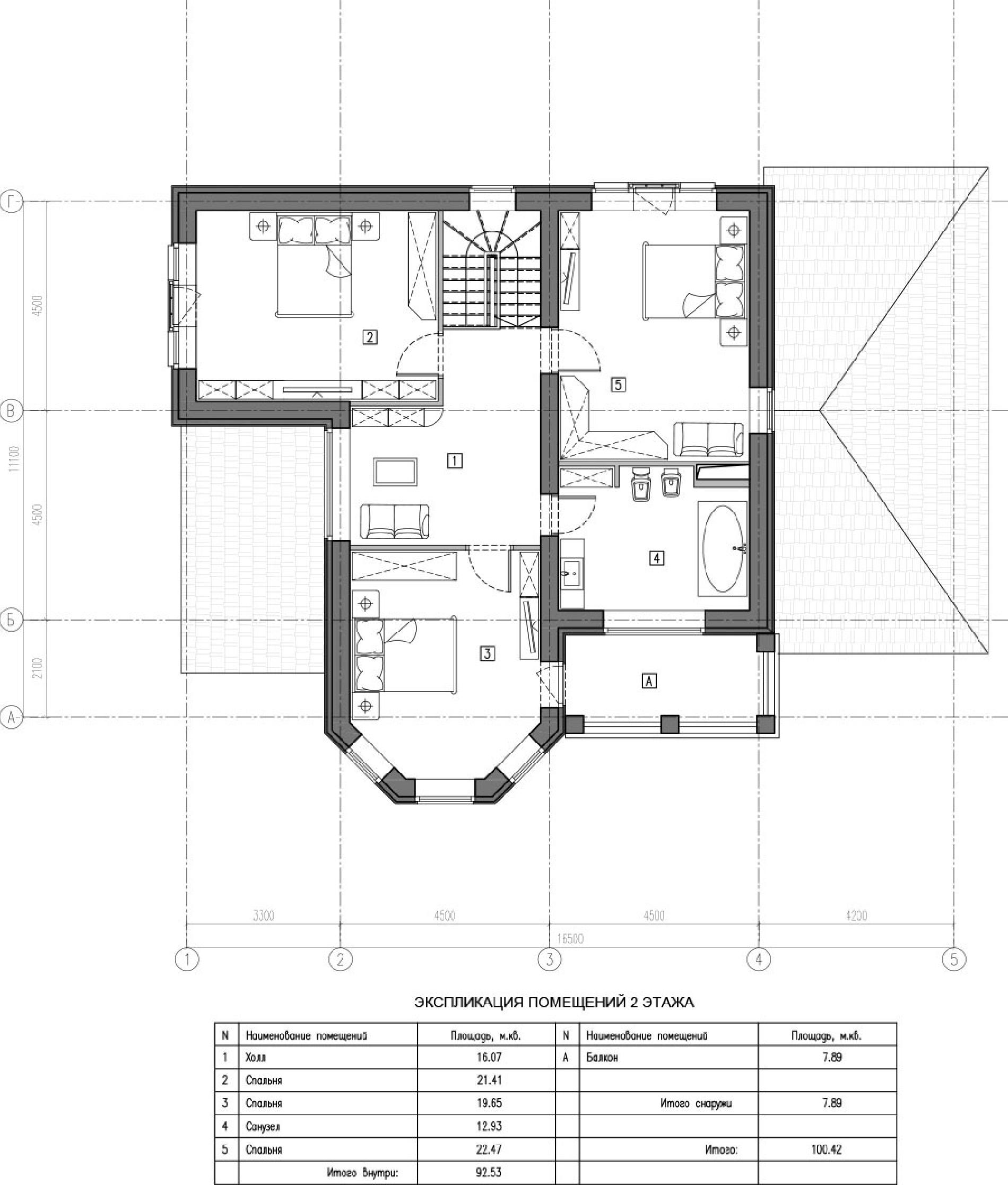 Планировка проекта дома №kr-241 KR-241_p2.jpg