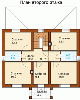 Планировка проекта дома №l-234-1k l-234-1k-p2.gif