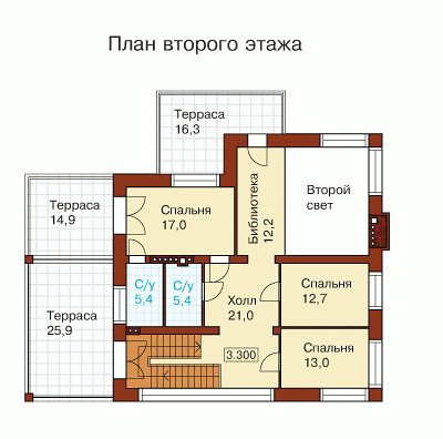 Планировка проекта дома №l-363-1k l-363-1k-p2.gif