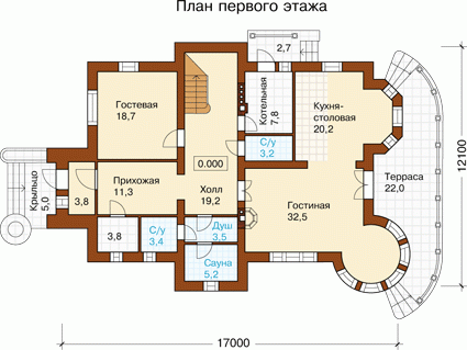 Планировка проекта дома №m-301-1k m-301-1k-p1.gif