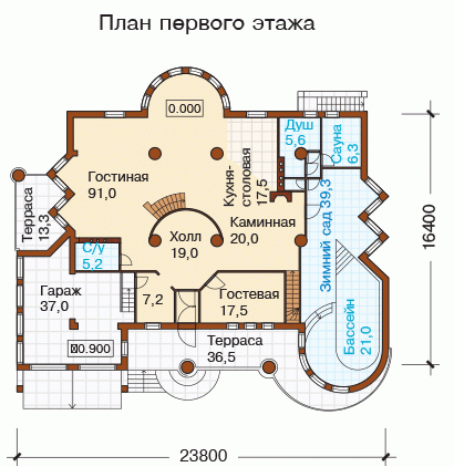 Планировка проекта дома №m-727-1p m-727-1p-p1.gif