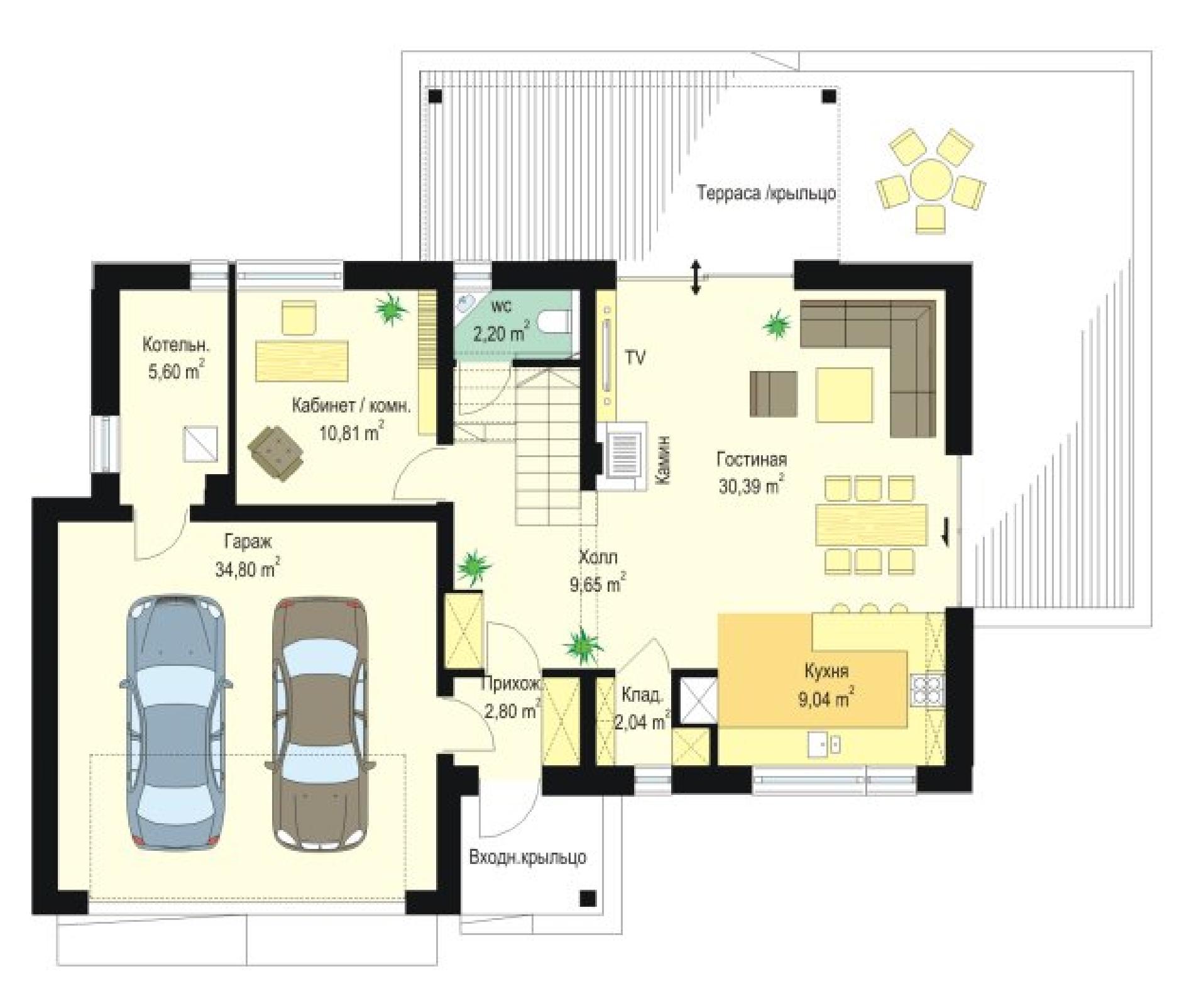 Планировка проекта дома №mp-063 proect_mp-063-pl0.jpg
