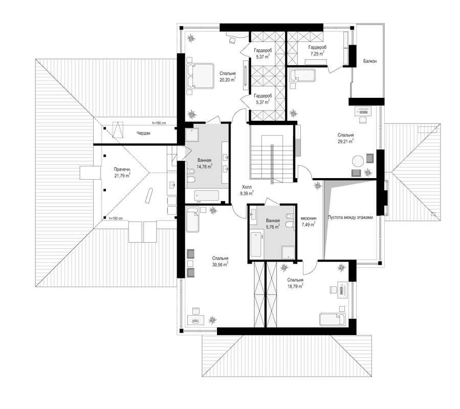 Планировка проекта дома №mp-143 proect_mp-143-pl3.jpg