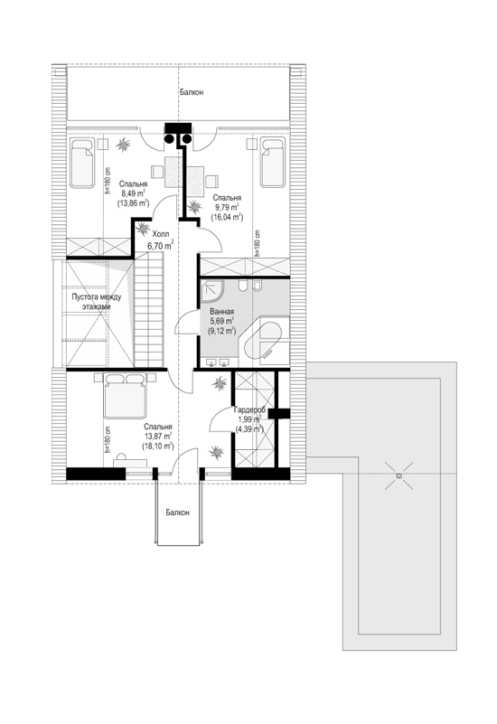 Планировка проекта дома №mp-148 proect_mp-148-pl3.jpg