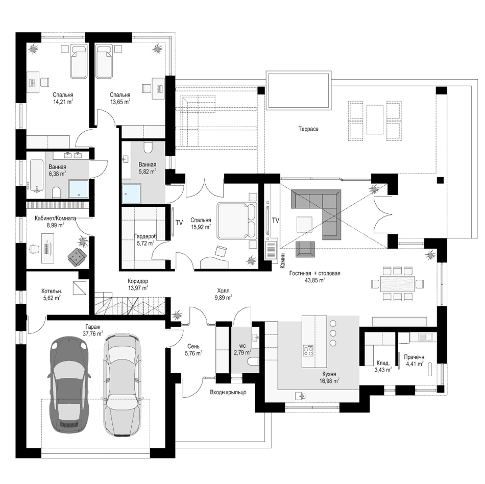 Планировка проекта дома №mp-253 proect_mp-253-pl1.jpg
