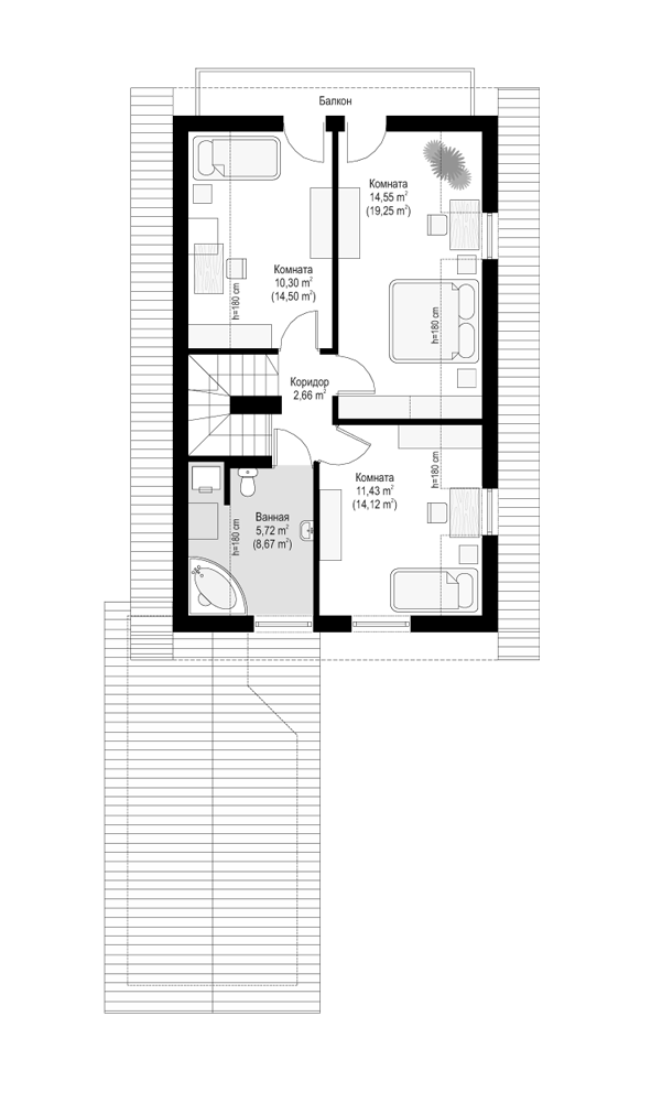 Планировка проекта дома №mp-292 proect_mp-292-pl2.png
