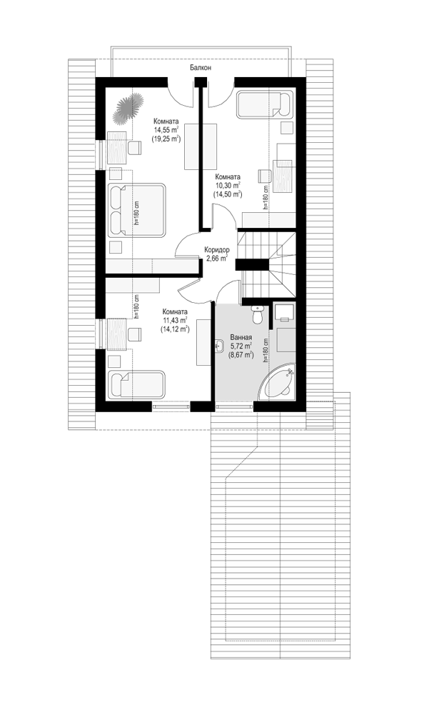Планировка проекта дома №mp-292 proect_mp-292-pl3.jpg