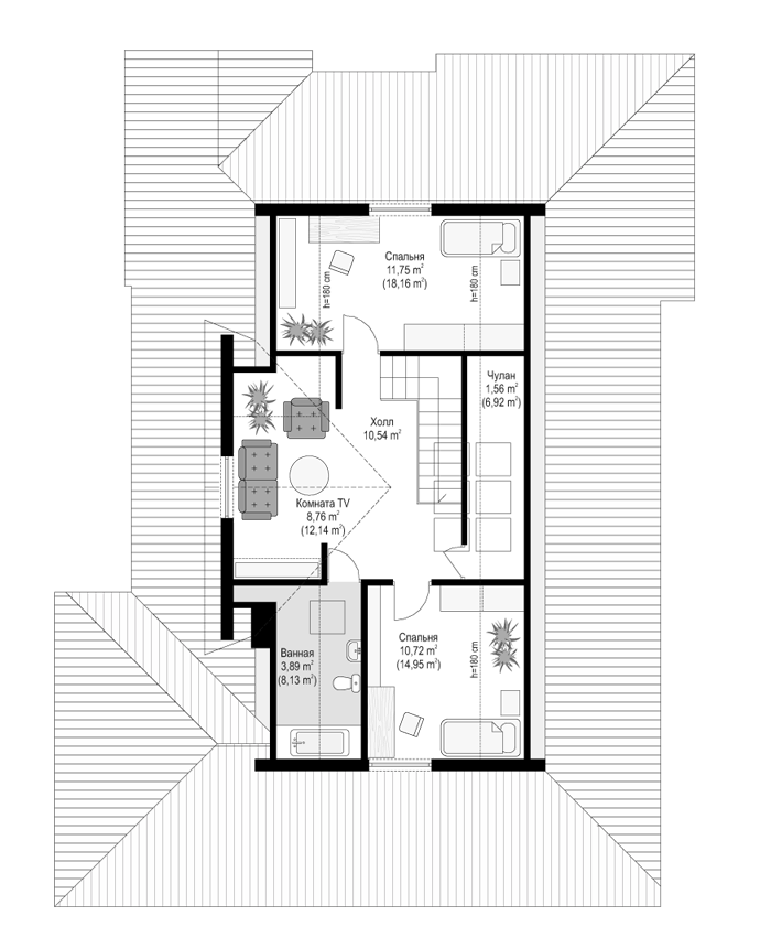Планировка проекта дома №mp-418 proect_mp-418-pl3.jpg
