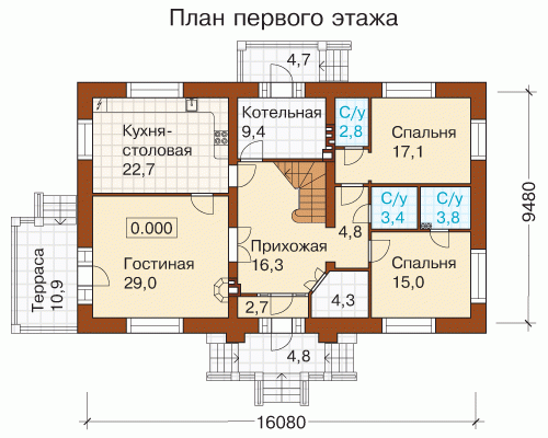 Планировка проекта дома №s-447-1k s-447-1k-p1.gif