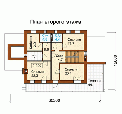 Планировка проекта дома №s-454-1k s-454-1k-p2.gif