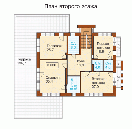 Планировка проекта дома №s-688-1k s-688-1k-p2.gif