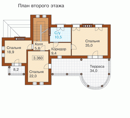 Планировка проекта дома №v-541-1k v-541-1k-p2.gif