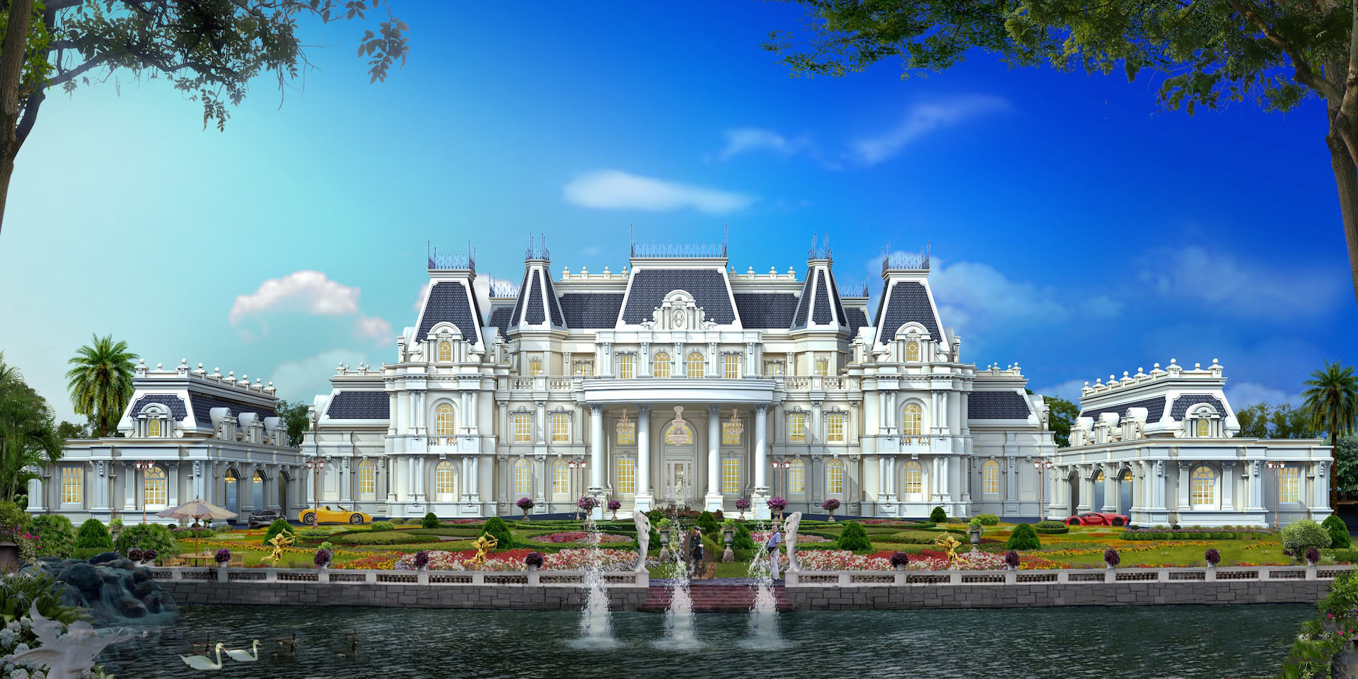 Проекты домов в дворцовом и замковом стиле