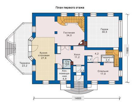 Планировка проекта дома №33-19 33-19_1.jpg