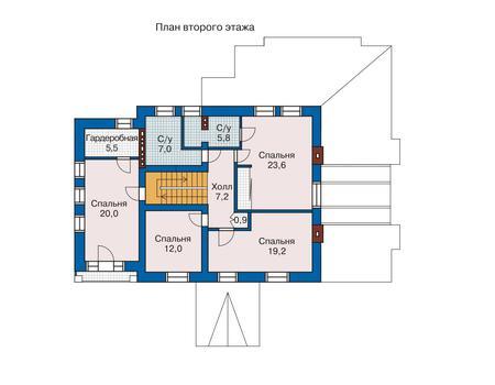 Планировка проекта дома №33-46 33-46_2.jpg