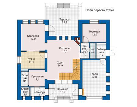 Планировка проекта дома №33-65 33-65_1.jpg