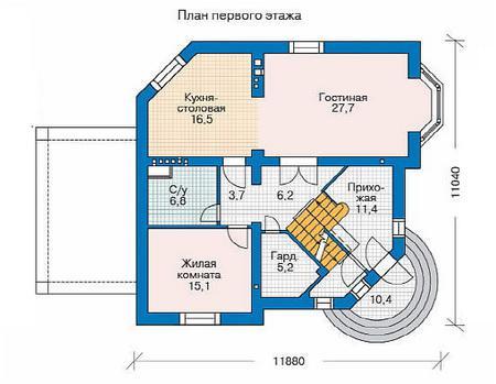 Планировка проекта дома №35-86 35-86_1.jpg