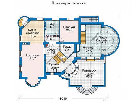 Планировка проекта дома №35-87 35-87_1.jpg