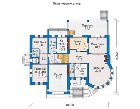 Планировка проекта дома №36-19 36-19_1.jpg