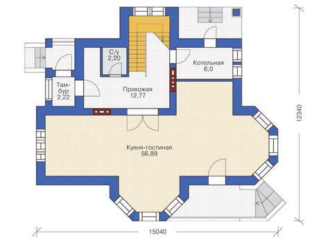 Планировка проекта дома №36-43 36-43_1.jpg