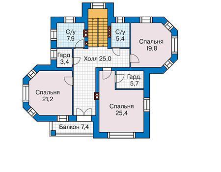 Планировка проекта дома №41-94 41-94_2.jpg