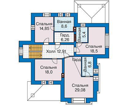 Планировка проекта дома №42-02 42-02_2.jpg