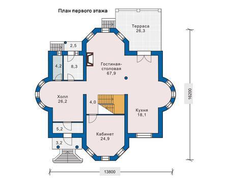 Планировка проекта дома №51-30 51-30_1.jpg