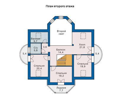 Планировка проекта дома №51-30 51-30_2.jpg