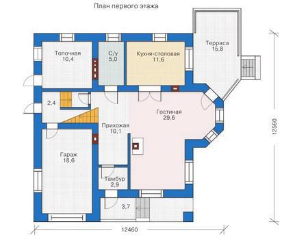Планировка проекта дома №51-99 51-99_1.jpg