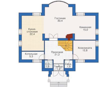 Планировка проекта дома №54-47 54-47_1.jpg