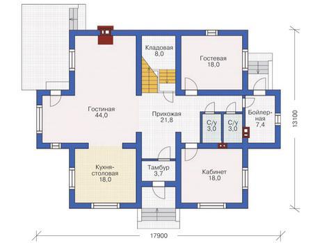 Планировка проекта дома №54-58 54-58_1.jpg