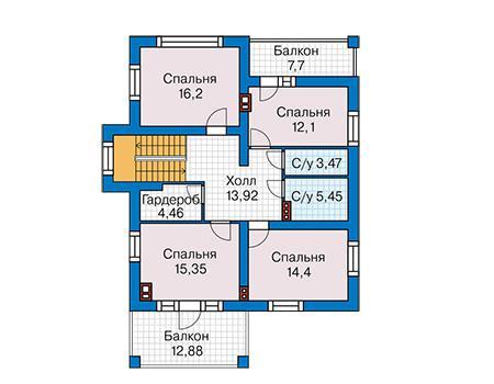 Планировка проекта дома №60-05 60-05_2.jpg