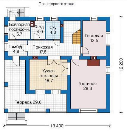 Планировка проекта дома №60-13 60-13_p1.jpg